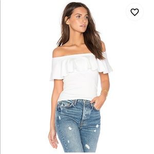 NWT David Lerner Hampton Top in White Size S